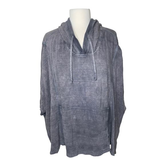 Carbon 2 Cobalt Short Sleeve Hooded Sweatshirt Dolman Sleeves S/M Boho - Picture 1 of 6